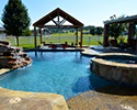 Custom Swimming Pool With Waterfall & Spa | Benton