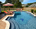Geometric Gunite Swimming Pool With Spa | North Little Rock