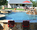 Custom Swimming Pool With Waterfall & Spa | Benton