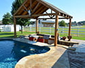 Custom Swimming Pool With Waterfall & Spa | Benton