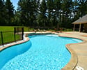 Custom Swimming Pool With Waterfall & Tanning Ledge