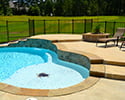 Custom Swimming Pool With Waterfall & Tanning Ledge