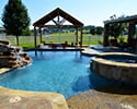 Custom Swimming Pool With Waterfall & Spa | Benton