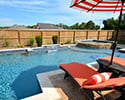 Geometric Gunite Swimming Pool With Spa | North Little Rock