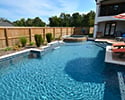 Geometric Gunite Swimming Pool With Spa | North Little Rock