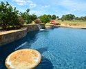 Custom Swimming Pool With Waterfall & Tanning Ledge | Vilonia