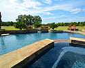 Custom Swimming Pool With Waterfall & Tanning Ledge | Vilonia
