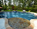 Freeform Swimming Pool With Spa & Tanning Ledge | Maumelle