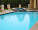 Rectangular pool with raised spa | Arkansas