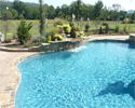 Custom pool with waterfall in Arkansas
