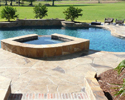 Free Form Pool with Spa and Multi-Level Decking