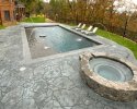 Rectangular Pool with Detached Spa