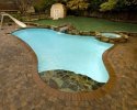 Pool with Spa, Waterfall and Slide