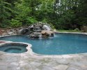 Freeform Pool with Rock Waterfall
