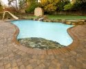Pool with Spa, Waterfall and Slide